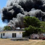 Atiende SSP incendio en bodega aparentemente abandonada de Umán