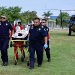 Traslado aéreo de paciente lesionada por atropellamiento en carretera
